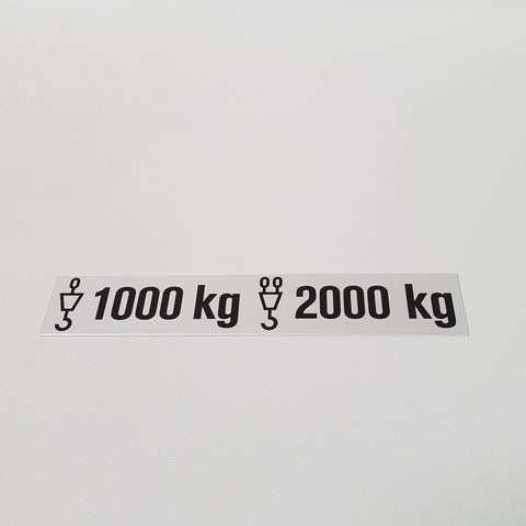Load plate 1000/2000kg 26x142mm